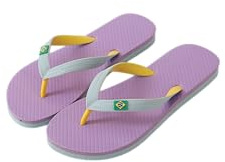Infradito da donna, sandali, adulto, logo Brasile, comode, per la piscina, la spiaggia, la casa, la doccia. eccetera (Viola e Blu, numeric_39)