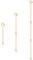 ALEXCRAFT 3 Stück Kettenverlängerung Gold , 14 Vergoldete Gold Verlängerung Kette Halskette Fußkette Armband Verlängerungskette Gold für Schmuckherstellung Damen Herren, 2 4 6 inch