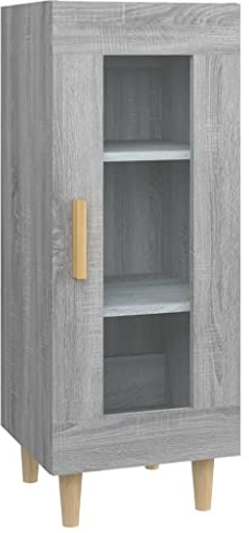 vidaXL Sideboard Schrank Anrichte Beistellschrank Kommode Mehrzweckschrank Standschrank Wohnzimmer Grau Sonoma 34,5x34x90cm Holzwerkstoff