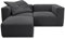 DOMO. collection Ecksofa Malia, Cord Modul-Sofa, L-Form aus 2 x Ecksessel und 1 x Polsterhocker, Modul-Couch, 3 Polster-Elemente, Eckcouch, 216 x 193 x 69 cm (BxTxH), anthrazit
