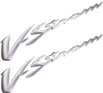 1 Paar 3D Chrom Motorrad Emblem Abzeichen Aufkleber Roller Motorrad Reflektierende Aufkleber Kompatibel mit Suzuki V-Strom 250 DL 650 1000 XT