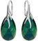 Hängen Silber Ohrringe 925 Silber mit Zirkonia - Schmuck für Frauen und Mädchen - Hängeohrringe Ideal für Geschenke für Frauen Hängende Damenohrringe (Emerald AB)