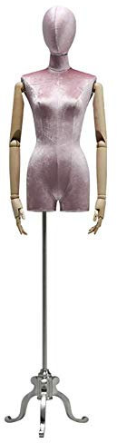 Schneiderpuppe Weibliche Weibliche Schneiderpuppe Schwangere Frau Mannequin Massivholz Schneiderei Kleiderformen Bekleidungsgeschäft Show Schneiderpuppe Verstellbar (Farbe: B) (Rosa Silber)