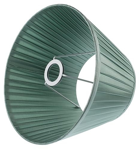 Housoutil Abat Jour Vert, E27/E14 Lampe Abat-Jour, Tissu Aspect Plissé Abat- Style, Couvercle De Lumière Baril Couvercle De Lampe