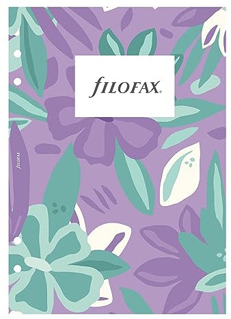 Filofax Kalender-Tagebuch-Nachfüllpackung, A5-Größe, Wochenansicht, illustriertes florales Tagebuch-Pack mit vierfarbigem Druckdesign, mehrsprachig: Fünf Sprachen, 2024 (C6351-24)