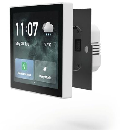 Hama Smart Home Zentrale, Wanddisplay 4“ (Smart Home Controller zur zentralen Steuerung von bis zu 100 smarten Geräten, Smart Home Display für die Wand, Smart Display mit Touchscreen, auch für Zigbee)