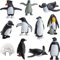 KATELUO Pinguin Figuren, 11pcsPolartiere, Arktis Spielzeug, Polartiere Figuren, Polartiere Spielzeug, Geeignet als Heimdekoration, Weihnachtsdekoration, Kuchendekoration