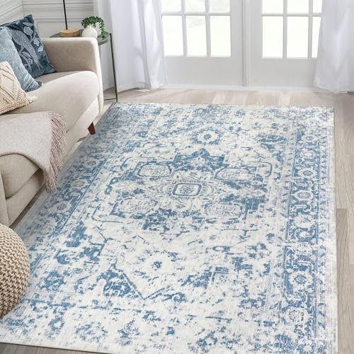 Famibay Rugs Living Room Soft Fluffy Area Rugs 160x230cm Large Boho Bedroom Rug Washable Non Slip Vintage Floor Carpet for Living Room Bedroom Dining Room