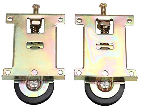 RDEXP Ensemble de roulements à billes pour porte coulissante en verre, 2 meubles, noir