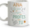 LolaPix Taza profesores. Tazas personalizadas con nombre. Tazas originales para regalar. Regalos para profesoras. Taza cerámica 330 ml.