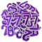 WILDREEDS 40 Pcs Numbers Patch, Number 0-9 Embroidered Patches with Ironed Adhesive, DIY Iron Patches for Shirts Jackets Hats Jeans Shoes Bags (Purple)