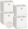 Storanda | 4er Set Aufbewahrungsbox 33x33x33 cm | Extra Große Griffe | Stabil & Faltbar | Regalbox für Würfelregal Kallax | Ideal für Zuhause & Kinderzimmer | Weiß