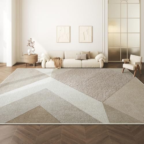 MINTIFNT Wohnzimmer Teppich Licht Luxus Wabi-Sabi-Stil Schlafzimmer Couchtisch Nachttisch Teppich rutschfest leicht zu kümmern, eine große Fläche zu verbreiten das Sofa Bodenkissen nehmen