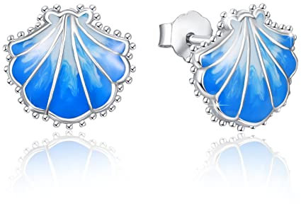 PARYFO Muschel Ohrstecker Zarte Muschel Modische Ohrringe Hypoallergene Maritimer Strand Schmuck Ohrstecker Damen Modeschmuck für Frauen und Mädchen