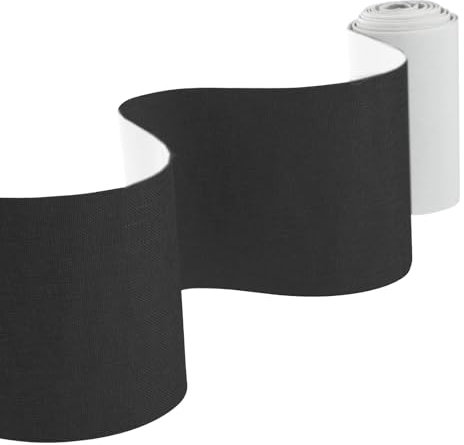 Lusofie Canvas Patches Self Adhesive Patio Furniture Repair Kit General Fabric Tape For Clothes Repairing Sofas Clothes Tents Boat Covers Umbrellas Patios Backpacks (Black)