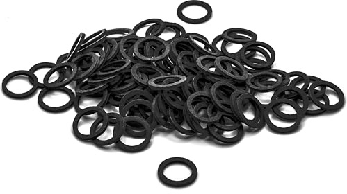 Aerator-Flachdichtung, 21 × 16 × 2 mm, 100 Stück, -20 bis +70 °C | Gummi-Dichtung für Luftsprudler, Wasserhähne, Filter und Strahlregler