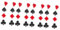 4 Paare Spielkarten-Ohrringe Ohrringe Schmuck Tropfenohrring mit Muster Reize Ohrhänger spielkarten ohrringe Helix-Ohrringe Herzohrringe modischer Ohrschmuck Damenohrringe Acryl SOIMISS