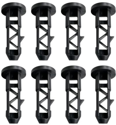 4 Pairs Wheelie Bin Lid Hinge Pins , Compatible with 120L, 240L, and 660L Bins, Includes Locks and Hideaways, Black