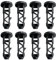 4 Pairs Wheelie Bin Lid Hinge Pins ， Compatible with 120L, 240L, and 660L Bins, Includes Locks and Hideaways, Black