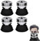 4 Stück Motorrad Totenkopf Maske, Sturmmaske, Skull Sturmhaube Multifunktionstuch, Gesichtsmaske für Fahrrad, Ski, Wärm und Schutztuch Skelett Maske, Schwarz