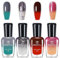 4 Farben Nagellack Set - Langanhaltender Farbwechselnder Nagellack Kit - Farbwechsel, Temperaturkontrolle Nagellack, Nagelkunst-Design für Nail DIY Maniküre- ohne UV-Lampe (Grün Rot Schwarz Set C)