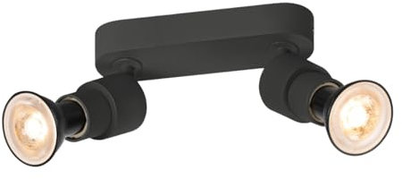 SLV PURI 2.0 Basic, Wand- und Deckenaufbauleuchte, 2 x max. 6 W GU10, schwarz