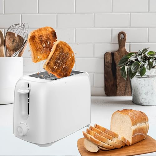 Trendi® Electric Kettle & 2 Slice Bread Toaster Kitchen Combo Set | 2200W 1.7L Cordless Jug Kettle Boil Dry Protection & Auto Shut Off | 650W 6 Level with Browning Control & Crumb Tray (Clear-White)