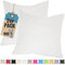 Kissenbezug Doppelpack 30x30 cm Weiß mit verdecktem Reißverschluss - 2er Pack Kissenhülle Set Baumwolle Uni, Waschbar, Atmungsaktiv Mischgewebe