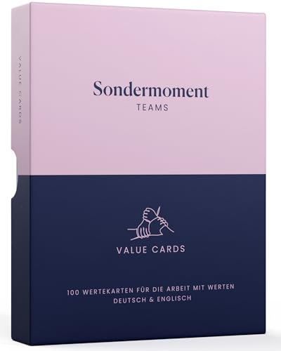 Sondermoment Teams – Value Cards | Wertekarten (Deutsch & English) | 100 Wertekarten, Moderationskarten Set für Coaching & Teambuilding | Tools für Coaches, Führungskräfte, Teamleiter, Kollegen