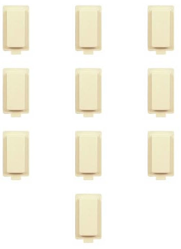 10x Tappo, falso polo, Modulo bianco, Compatibile Con BTicino Magic, frutti, interruttori, pulsanti, deviatori, dimmer, sensori, PIR, buzzer, Per Placche originali e compatibili