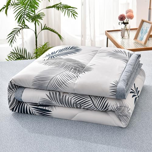 Quilted Bedspread for Single Double Size, Soft Lightweight Printed Pattern Reversible Quilted Bed Throw Patchwork Quilt, Sofa Blanket,C,150x200cm