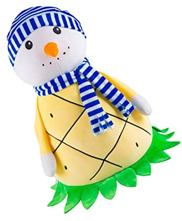 JOINPAYA 1 Stück Obst Schneemann Puppe pummeluff Kuscheltier beschwertes Kuscheltier raumdeko weihnachtspuppe Weihnachtspuppendekor Hochwertige Daunenbaumwolle Yellow