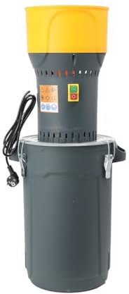 Atsoya 25L Elektrische Getreidemühle, Großer Kapazität, 300 kg/Stunde, Effizientem Mahlen, Staubfreiem Design, mit 5 Arten von Mehlsieben, Geeignet für Mais, Weizen, Sojabohnen und Futterzerkleinerung