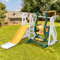 Scivolo 4 in 1 per bambini, scivolo per bambini, con altalena, scivolo, scale, altalena, telaio da basket, altalena per interni