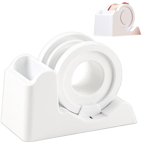 Masking Tape Dispenser, Heavy Duty Tape Holder, Tamper Evident Stickers Base, Multi Purpose Stationery Organizer for Teachers, Home, Studio, Classroom, Desk Supplies, Workshop