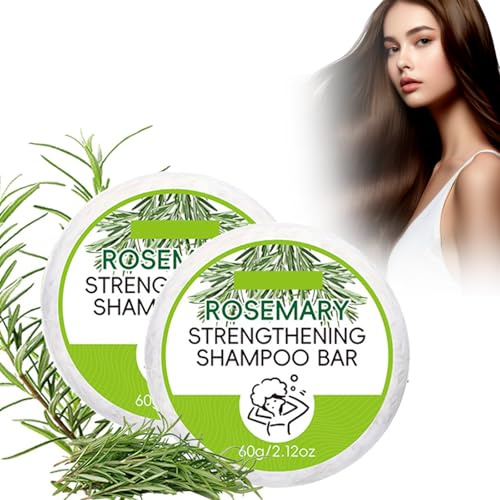 2 Stück Rosmarin Festes Shampoo Bar, Festes Seifenhaar Gegen Haarausfall zur Anregung Haarwachstums, Erfrischend Haarseife Anti Haarausfall, Rosmarin Wasser Haare Seife Rosmsoap2pcs