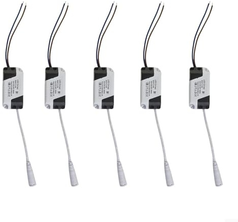Drhomeam LED Transformer Driver,8-18W trafo Konstantstrom, 24-46V DC Anschluss,Led Licht Lampe Treiber Adapter Trafo Netzteil für Deckenleuchte, Straßenleuchte, Tunnellampe(8-18W 5 Stück)