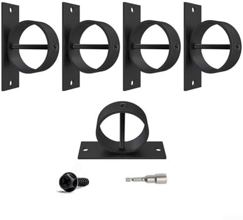 Besshepplo Stainless Steel Rope Fence Brackets Stainless Steel Ceiling Hooks Rope Fence Brackets For Garden Patio Marine Decor 2 Inch Diameter