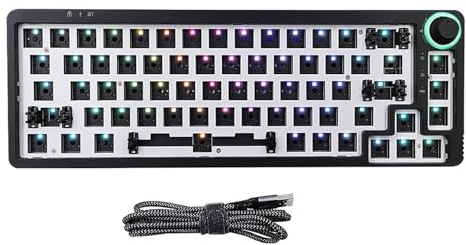 SXRQ LK67/KF068 Hot Swappable Acrylic Cord Mechanical Keyboard Barebone Programmable Switches Macropad Mechanical Keyboard Kit