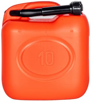 FERROELETTRA Tanica Carburante Omologata UN, Polietilene Rinforzato Rosso, 5/10/20 Litri, con Beccuccio Flessibile, per Benzina e Diesel, Made in Italy (10 Litri)