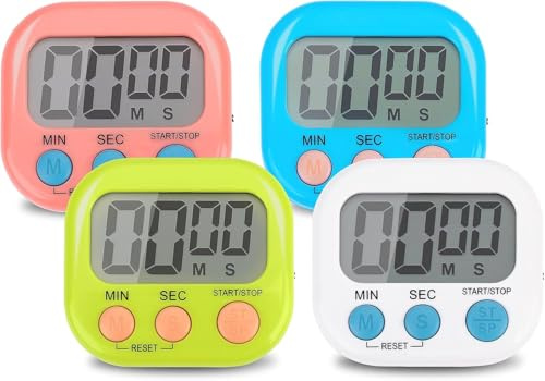 Multi-functional Digital Kitchen Timer, Digital Kitchen Timers for Cooking, Countdown Timer for Egg, Digital Countdown Stopwatch Timer Clock with Magnetic Back - Loud Alarm (Green)