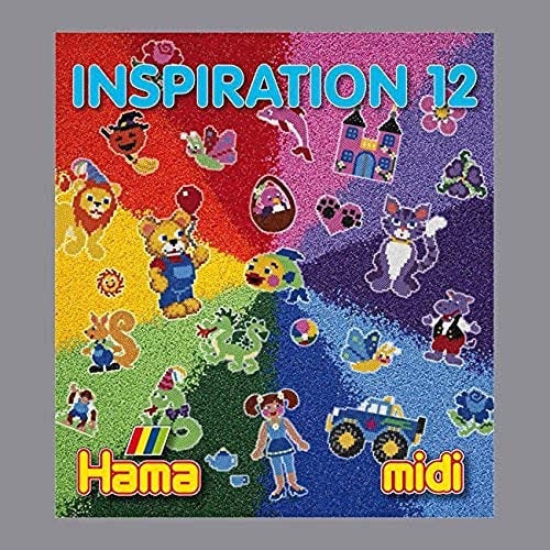 Hama Perlen 399-12 Inspiration Heft Nr. 12 Vorlagenbuch mit farbenfrohen Ideen, Motiven und Anleitungen zum Basteln mit Bügelperlen, kreativer Bastelspaß für Groß und Klein