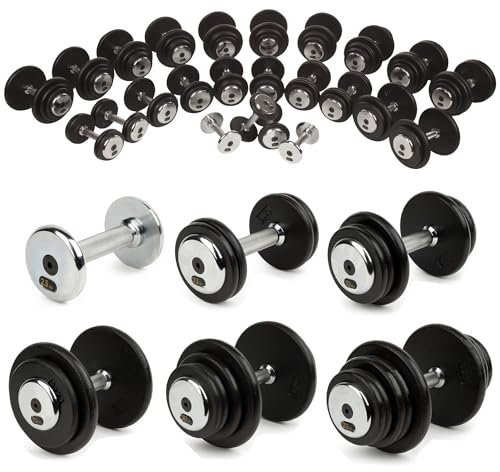 Sport-Thieme Kompakthantel aus Gusseisen | Hochwertige Kurzhantel in Studioqualität | 15 Gewichtsklassen: 2,5 kg - 40 kg | Länge Griff: 12,5 cm, Ø Hantelstange: 30 mm | Markenqualität