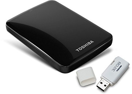 Toshiba Canvio Connect disque dur externe portable 2 To avec disque flash USB 2.0 32 Go