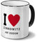 Städtetasse Zinnowitz - auf Usedom - Design I Love Zinnowitz - auf Usedom, Stadt-Tasse, City-Mug, Kaffeetasse - Becher Schwarz