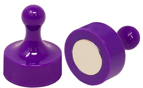 Purple Jumbo Skittle Magnets for Fridge, Office, Whiteboard, Noticeboard, Filing Cabinet - 29mm dia x 38mm tall
