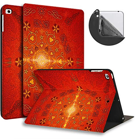HUASIRU Pintura Caso Funda para iPad Air/Air 2 (9.7 Pulgadas) y iPad 2017/2018 - La Cubierta de Soporte Ajustable con Auto-Reposo/Activación, Tótem