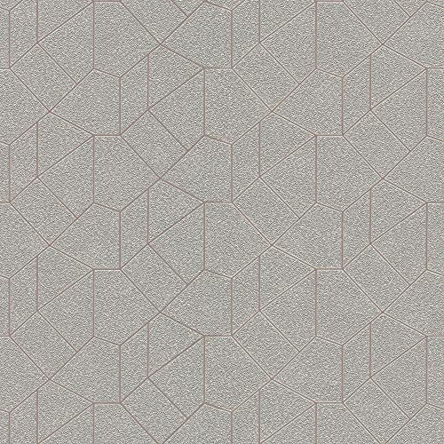 Erismann 10062-02 Papier peint non tissé Motif graphique Gris beige brillant