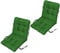 SuperKissen24. Stuhlkissen Sitzkissen und Rückenkissen für stühle - 2er Set 48x96 cm - Outdoor und Indoor - grün