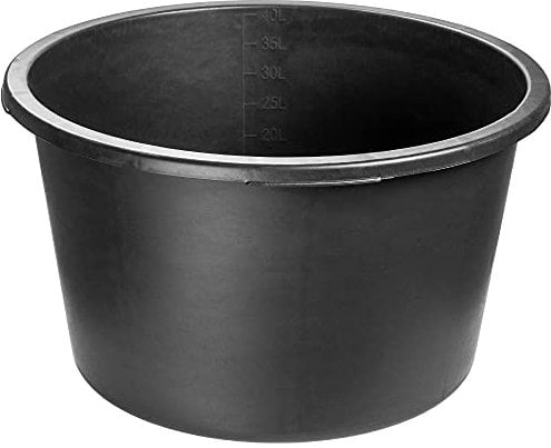 Secchio di mortaio Kadax, secchio da costruzione, secchio di mortaio stabile giardino, cantiere, secchio di cemento rotondo fatto di plastica, secchio di cemento con manici(40L)
